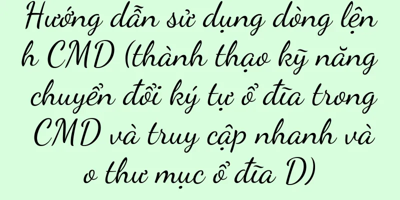 Hướng dẫn sử dụng dòng lệnh CMD (thành thạo kỹ năng chuyển đổi ký tự ổ đĩa trong CMD và truy cập nhanh vào thư mục ổ đĩa D)