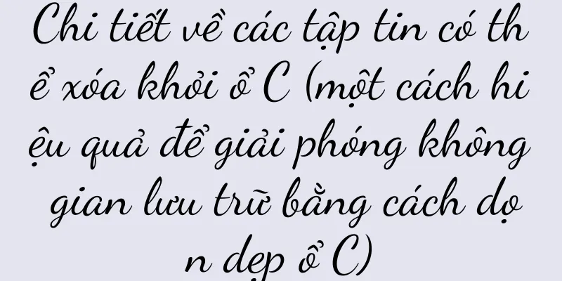 Chi tiết về các tập tin có thể xóa khỏi ổ C (một cách hiệu quả để giải phóng không gian lưu trữ bằng cách dọn dẹp ổ C)
