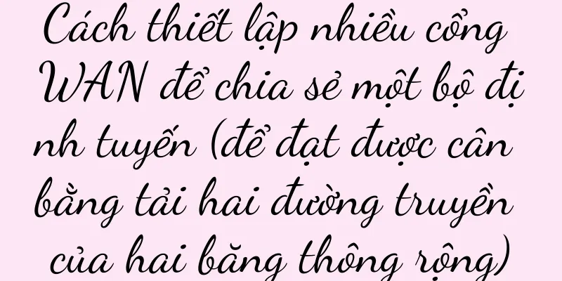 Cách thiết lập nhiều cổng WAN để chia sẻ một bộ định tuyến (để đạt được cân bằng tải hai đường truyền của hai băng thông rộng)