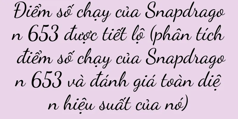 Điểm số chạy của Snapdragon 653 được tiết lộ (phân tích điểm số chạy của Snapdragon 653 và đánh giá toàn diện hiệu suất của nó)