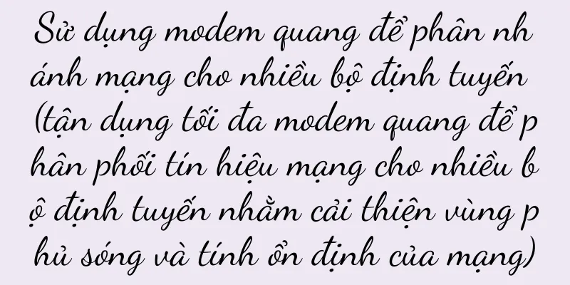 Sử dụng modem quang để phân nhánh mạng cho nhiều bộ định tuyến (tận dụng tối đa modem quang để phân phối tín hiệu mạng cho nhiều bộ định tuyến nhằm cải thiện vùng phủ sóng và tính ổn định của mạng)
