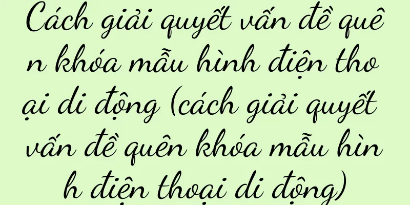 Cách giải quyết vấn đề quên khóa mẫu hình điện thoại di động (cách giải quyết vấn đề quên khóa mẫu hình điện thoại di động)