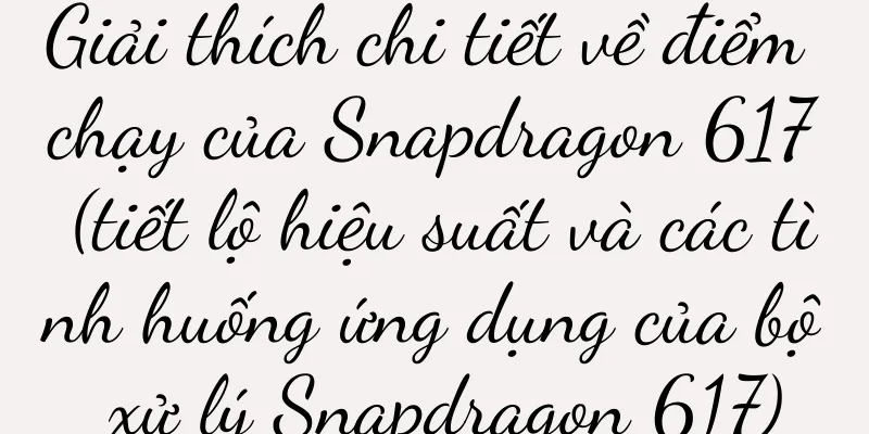 Giải thích chi tiết về điểm chạy của Snapdragon 617 (tiết lộ hiệu suất và các tình huống ứng dụng của bộ xử lý Snapdragon 617)