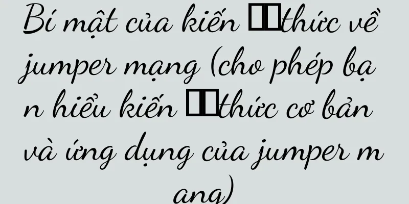 Bí mật của kiến ​​thức về jumper mạng (cho phép bạn hiểu kiến ​​thức cơ bản và ứng dụng của jumper mạng)