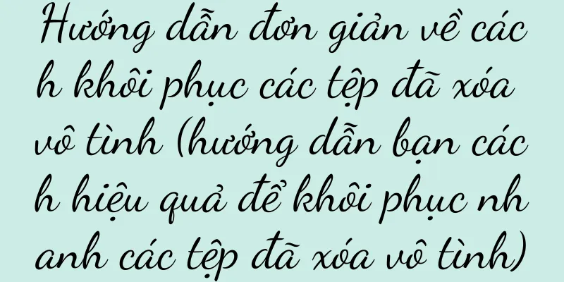 Hướng dẫn đơn giản về cách khôi phục các tệp đã xóa vô tình (hướng dẫn bạn cách hiệu quả để khôi phục nhanh các tệp đã xóa vô tình)