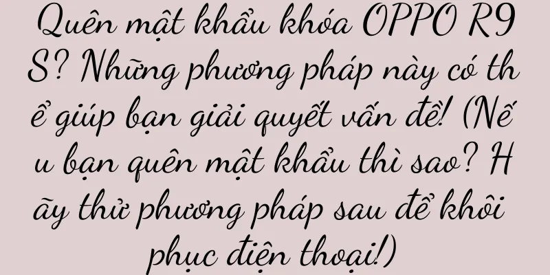 Quên mật khẩu khóa OPPO R9S? Những phương pháp này có thể giúp bạn giải quyết vấn đề! (Nếu bạn quên mật khẩu thì sao? Hãy thử phương pháp sau để khôi phục điện thoại!)