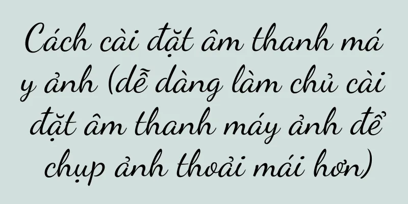 Cách cài đặt âm thanh máy ảnh (dễ dàng làm chủ cài đặt âm thanh máy ảnh để chụp ảnh thoải mái hơn)