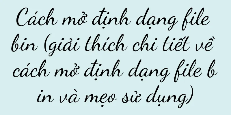 Cách mở định dạng file bin (giải thích chi tiết về cách mở định dạng file bin và mẹo sử dụng)