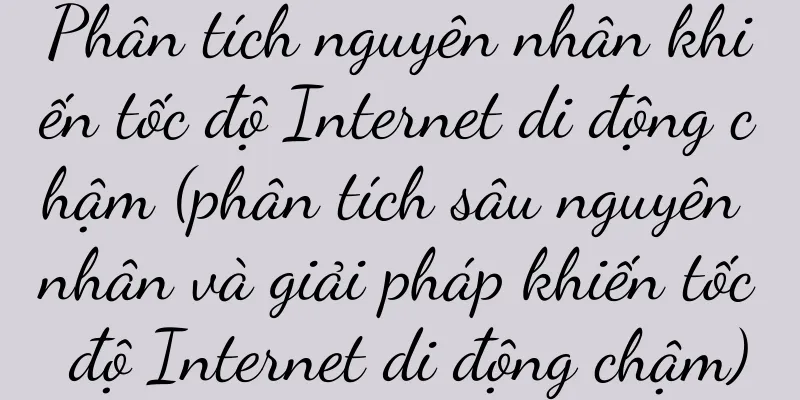 Phân tích nguyên nhân khiến tốc độ Internet di động chậm (phân tích sâu nguyên nhân và giải pháp khiến tốc độ Internet di động chậm)