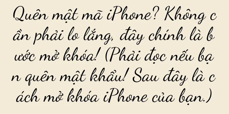 Quên mật mã iPhone? Không cần phải lo lắng, đây chính là bước mở khóa! (Phải đọc nếu bạn quên mật khẩu! Sau đây là cách mở khóa iPhone của bạn.)