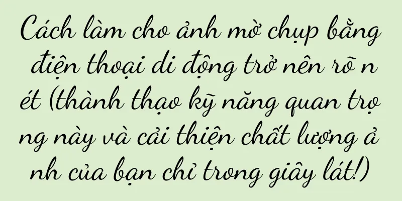 Cách làm cho ảnh mờ chụp bằng điện thoại di động trở nên rõ nét (thành thạo kỹ năng quan trọng này và cải thiện chất lượng ảnh của bạn chỉ trong giây lát!)