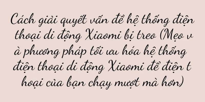 Cách giải quyết vấn đề hệ thống điện thoại di động Xiaomi bị treo (Mẹo và phương pháp tối ưu hóa hệ thống điện thoại di động Xiaomi để điện thoại của bạn chạy mượt mà hơn)
