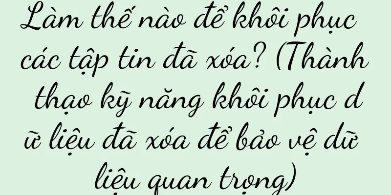 Làm thế nào để khôi phục các tập tin đã xóa? (Thành thạo kỹ năng khôi phục dữ liệu đã xóa để bảo vệ dữ liệu quan trọng)