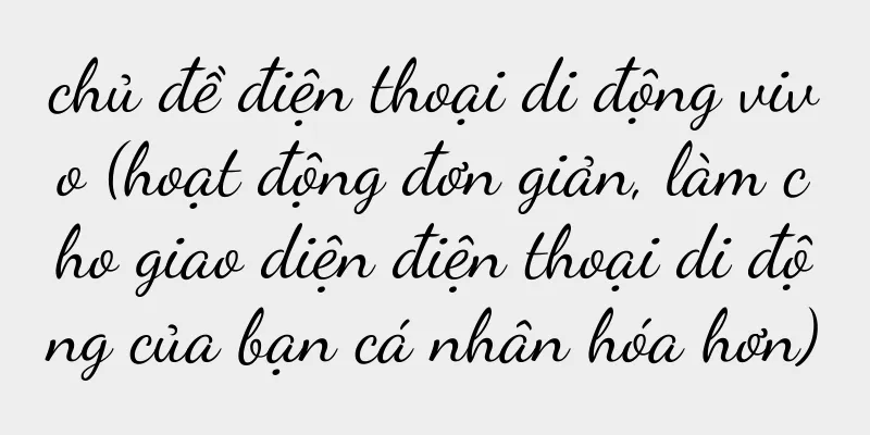 chủ đề điện thoại di động vivo (hoạt động đơn giản, làm cho giao diện điện thoại di động của bạn cá nhân hóa hơn)