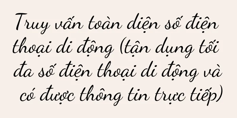 Truy vấn toàn diện số điện thoại di động (tận dụng tối đa số điện thoại di động và có được thông tin trực tiếp)