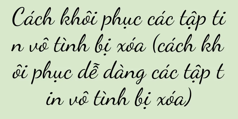Cách khôi phục các tập tin vô tình bị xóa (cách khôi phục dễ dàng các tập tin vô tình bị xóa)