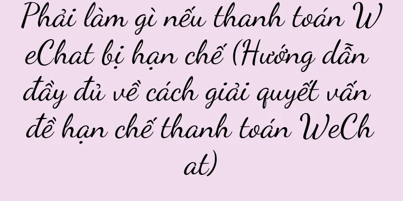 Phải làm gì nếu thanh toán WeChat bị hạn chế (Hướng dẫn đầy đủ về cách giải quyết vấn đề hạn chế thanh toán WeChat)