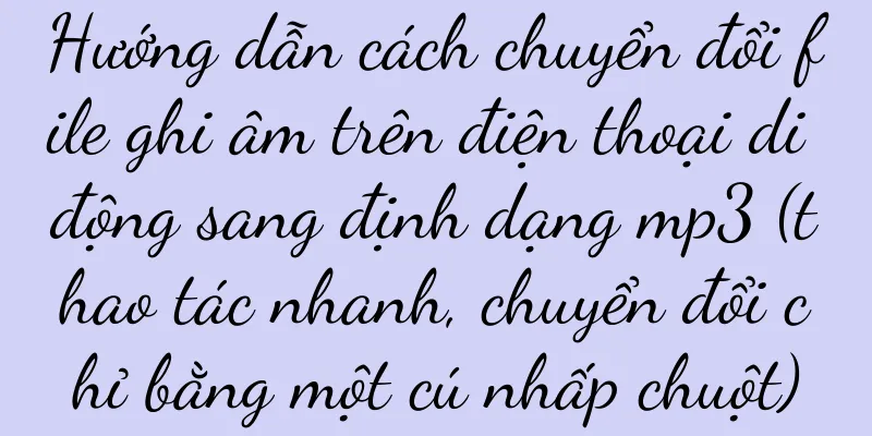 Hướng dẫn cách chuyển đổi file ghi âm trên điện thoại di động sang định dạng mp3 (thao tác nhanh, chuyển đổi chỉ bằng một cú nhấp chuột)