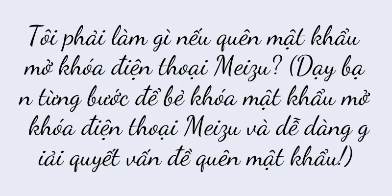 Tôi phải làm gì nếu quên mật khẩu mở khóa điện thoại Meizu? (Dạy bạn từng bước để bẻ khóa mật khẩu mở khóa điện thoại Meizu và dễ dàng giải quyết vấn đề quên mật khẩu!)