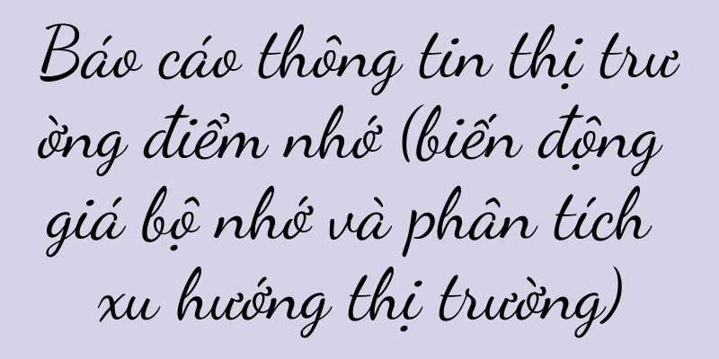 Báo cáo thông tin thị trường điểm nhớ (biến động giá bộ nhớ và phân tích xu hướng thị trường)