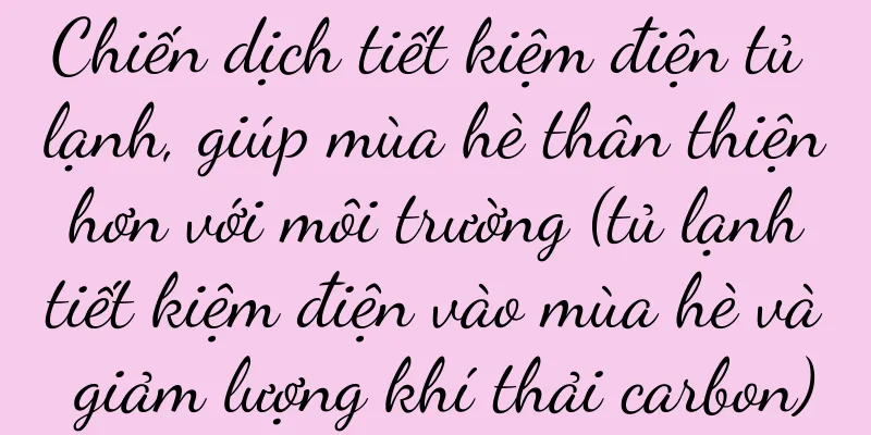 Chiến dịch tiết kiệm điện tủ lạnh, giúp mùa hè thân thiện hơn với môi trường (tủ lạnh tiết kiệm điện vào mùa hè và giảm lượng khí thải carbon)