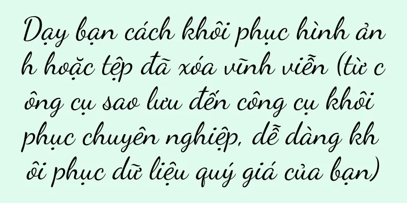 Dạy bạn cách khôi phục hình ảnh hoặc tệp đã xóa vĩnh viễn (từ công cụ sao lưu đến công cụ khôi phục chuyên nghiệp, dễ dàng khôi phục dữ liệu quý giá của bạn)