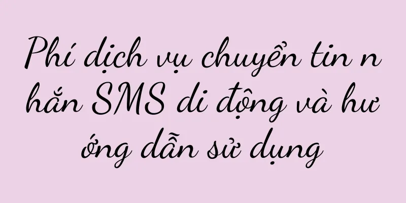 Phí dịch vụ chuyển tin nhắn SMS di động và hướng dẫn sử dụng