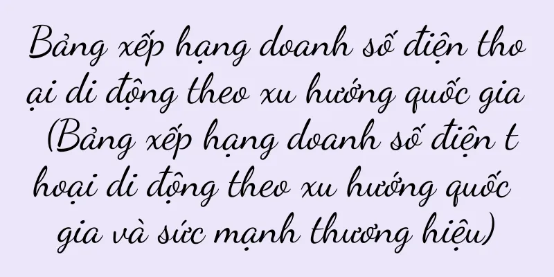 Bảng xếp hạng doanh số điện thoại di động theo xu hướng quốc gia (Bảng xếp hạng doanh số điện thoại di động theo xu hướng quốc gia và sức mạnh thương hiệu)