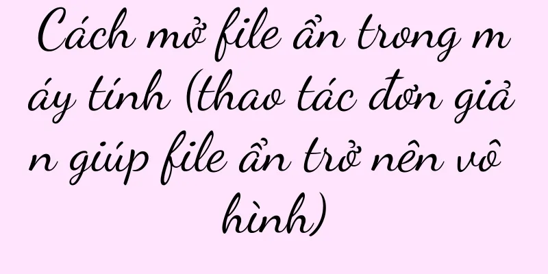 Cách mở file ẩn trong máy tính (thao tác đơn giản giúp file ẩn trở nên vô hình)