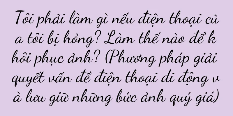 Tôi phải làm gì nếu điện thoại của tôi bị hỏng? Làm thế nào để khôi phục ảnh? (Phương pháp giải quyết vấn đề điện thoại di động và lưu giữ những bức ảnh quý giá)