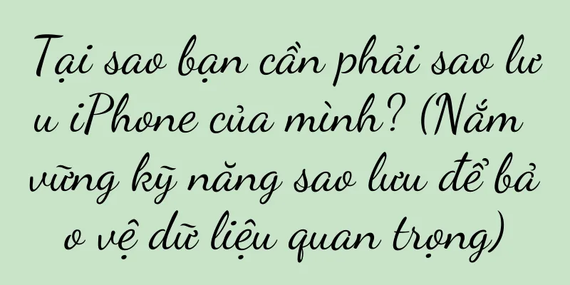 Tại sao bạn cần phải sao lưu iPhone của mình? (Nắm vững kỹ năng sao lưu để bảo vệ dữ liệu quan trọng)