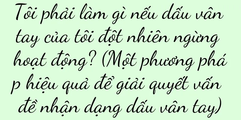Tôi phải làm gì nếu dấu vân tay của tôi đột nhiên ngừng hoạt động? (Một phương pháp hiệu quả để giải quyết vấn đề nhận dạng dấu vân tay)