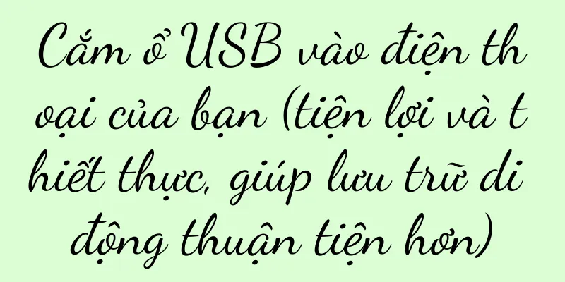 Cắm ổ USB vào điện thoại của bạn (tiện lợi và thiết thực, giúp lưu trữ di động thuận tiện hơn)