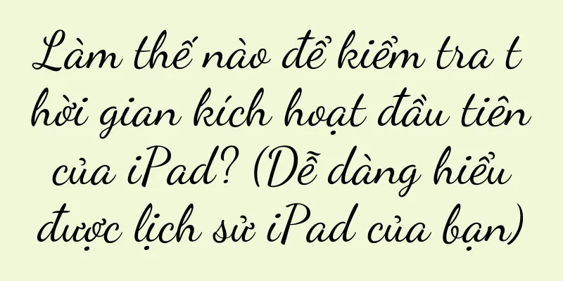 Làm thế nào để kiểm tra thời gian kích hoạt đầu tiên của iPad? (Dễ dàng hiểu được lịch sử iPad của bạn)