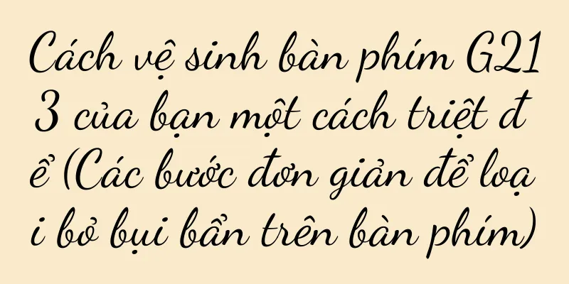 Cách vệ sinh bàn phím G213 của bạn một cách triệt để (Các bước đơn giản để loại bỏ bụi bẩn trên bàn phím)