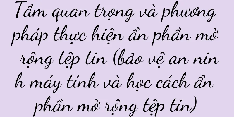 Tầm quan trọng và phương pháp thực hiện ẩn phần mở rộng tệp tin (bảo vệ an ninh máy tính và học cách ẩn phần mở rộng tệp tin)