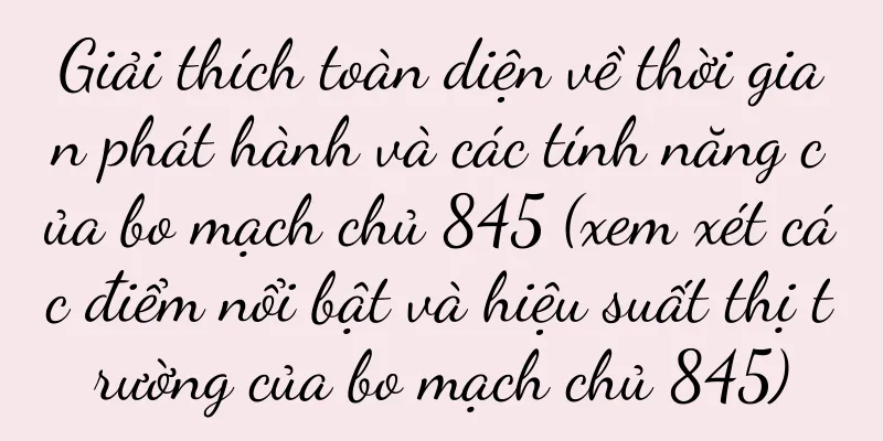 Giải thích toàn diện về thời gian phát hành và các tính năng của bo mạch chủ 845 (xem xét các điểm nổi bật và hiệu suất thị trường của bo mạch chủ 845)