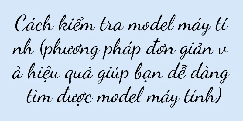 Cách kiểm tra model máy tính (phương pháp đơn giản và hiệu quả giúp bạn dễ dàng tìm được model máy tính)