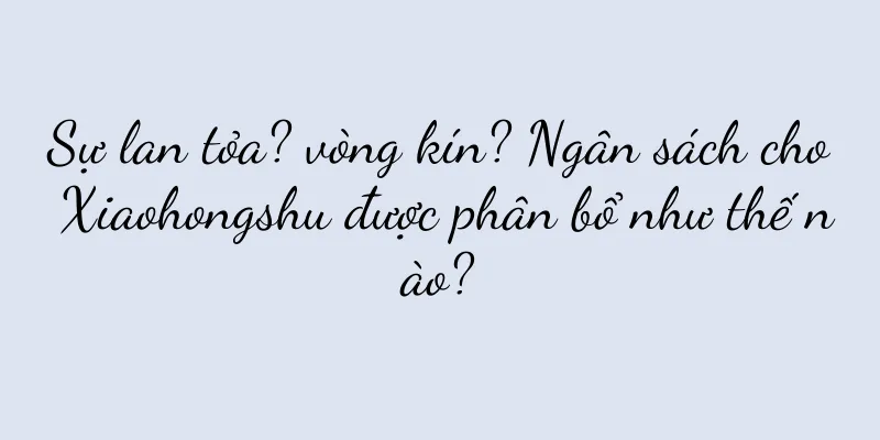 Sự lan tỏa? vòng kín? Ngân sách cho Xiaohongshu được phân bổ như thế nào?