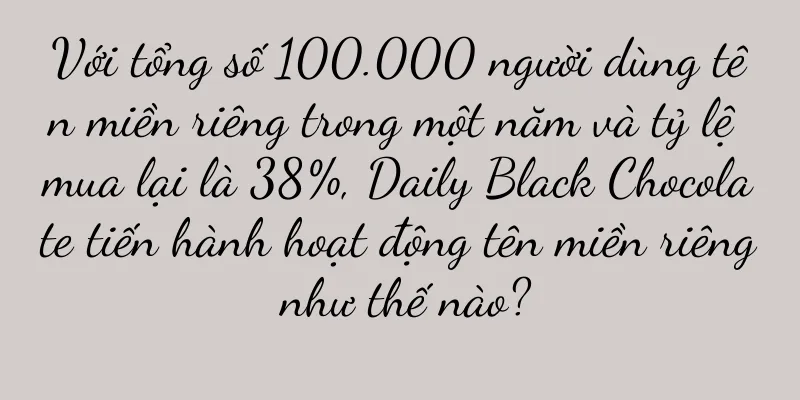 Với tổng số 100.000 người dùng tên miền riêng trong một năm và tỷ lệ mua lại là 38%, Daily Black Chocolate tiến hành hoạt động tên miền riêng như thế nào?