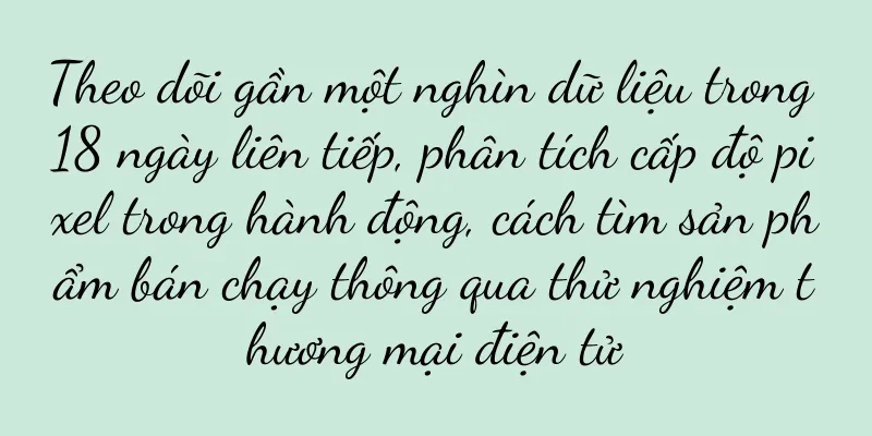 Theo dõi gần một nghìn dữ liệu trong 18 ngày liên tiếp, phân tích cấp độ pixel trong hành động, cách tìm sản phẩm bán chạy thông qua thử nghiệm thương mại điện tử