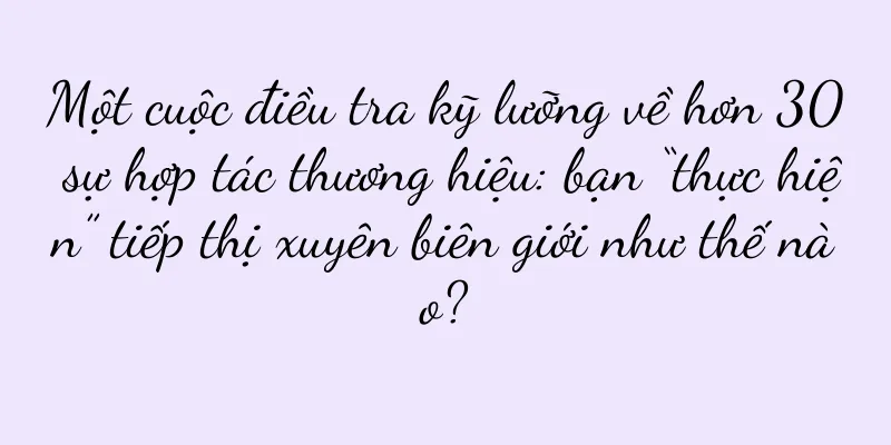 Một cuộc điều tra kỹ lưỡng về hơn 30 sự hợp tác thương hiệu: bạn “thực hiện” tiếp thị xuyên biên giới như thế nào?
