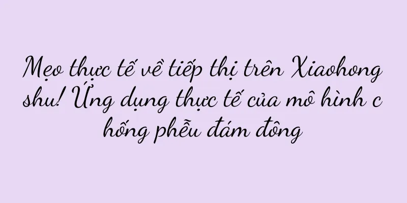 Mẹo thực tế về tiếp thị trên Xiaohongshu! Ứng dụng thực tế của mô hình chống phễu đám đông
