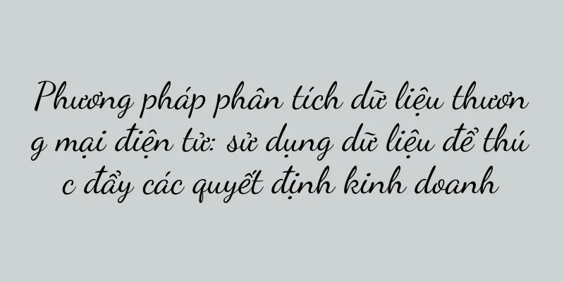 Phương pháp phân tích dữ liệu thương mại điện tử: sử dụng dữ liệu để thúc đẩy các quyết định kinh doanh