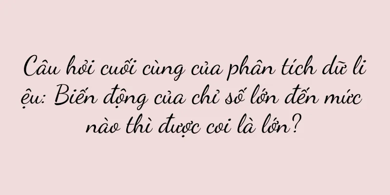 Câu hỏi cuối cùng của phân tích dữ liệu: Biến động của chỉ số lớn đến mức nào thì được coi là lớn?