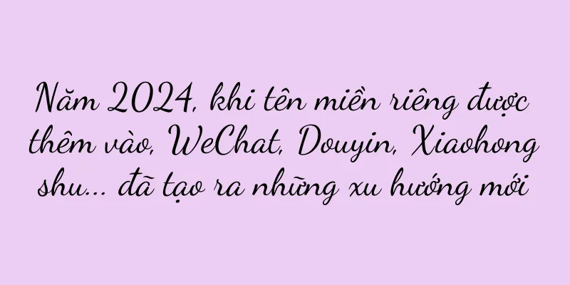 Năm 2024, khi tên miền riêng được thêm vào, WeChat, Douyin, Xiaohongshu... đã tạo ra những xu hướng mới