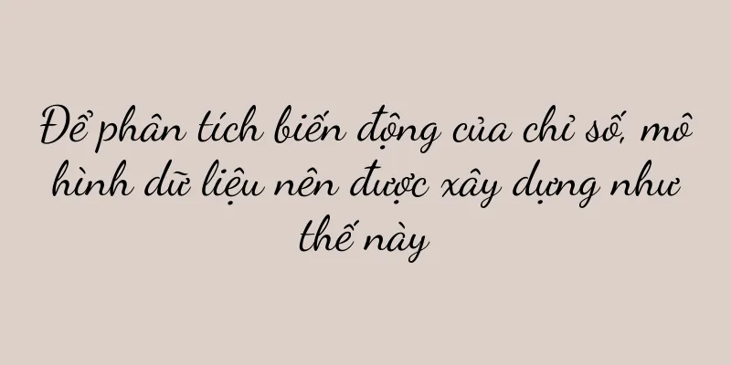 Để phân tích biến động của chỉ số, mô hình dữ liệu nên được xây dựng như thế này