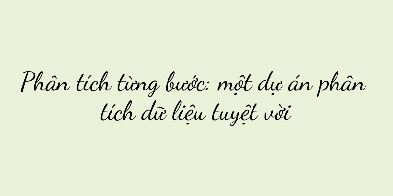 Phân tích từng bước: một dự án phân tích dữ liệu tuyệt vời