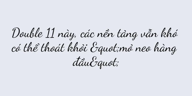 Double 11 này, các nền tảng vẫn khó có thể thoát khỏi "mỏ neo hàng đầu"