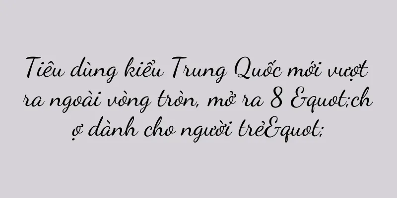 Tiêu dùng kiểu Trung Quốc mới vượt ra ngoài vòng tròn, mở ra 8 "chợ dành cho người trẻ"